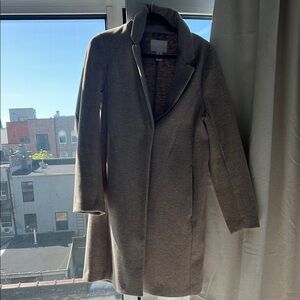 H&M Gray Trench Coat Classic Tailored Design